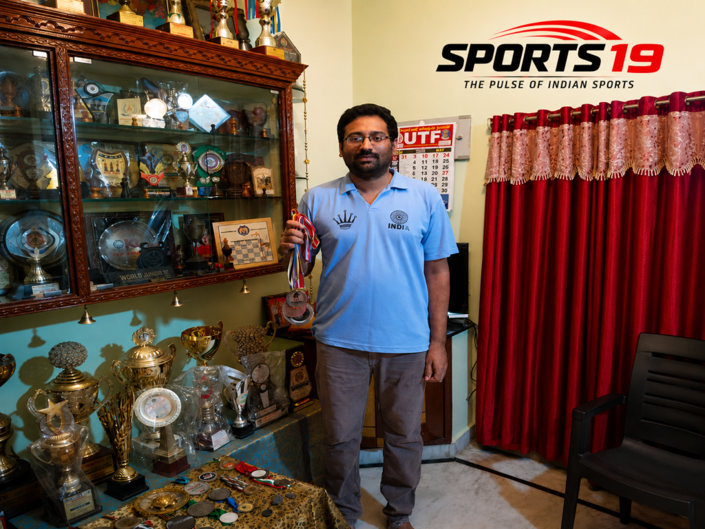 International Master Balachandra Prasad from Ponnur Andhra Pradesh competing in an international chess tournament.