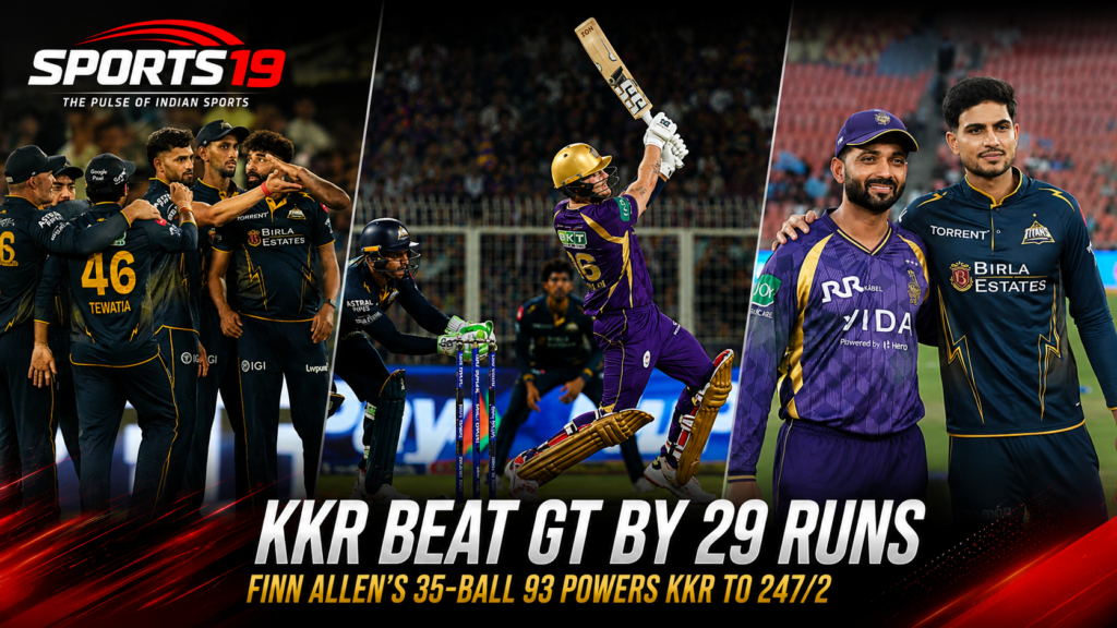 Finn Allen’s 35-Ball Carnage Powers KKR to Massive Win.! kkr vs gt