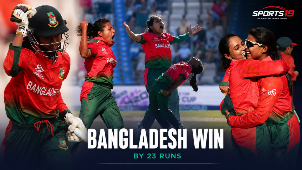Bangladesh Women celebrate a 23-run victory over Pakistan Women in the ICC Women's T20 World Cup 2026 after Shorna Akter's match-winning performance.