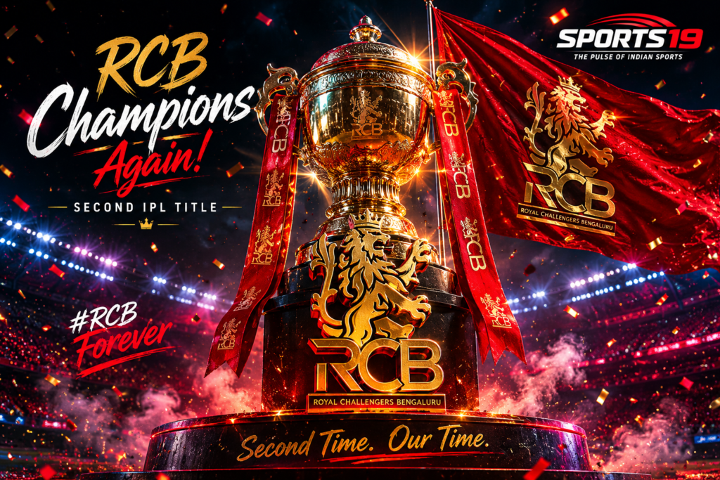 IPL 2026 Winner RCB: A Night of Glory, A Legacy Rewritten 🏆 IPL 2026 Winner RCB lifting their second IPL trophy with Royal Challengers Bengaluru logo celebrating championship victory