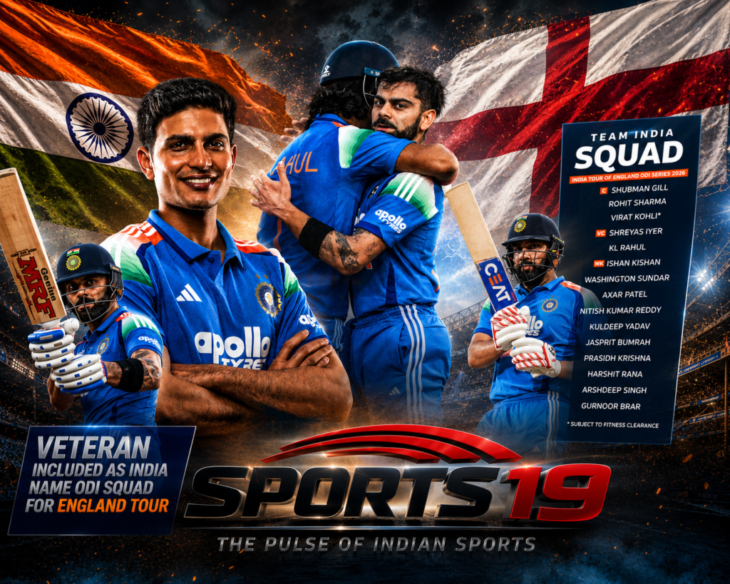 Virat Kohli Returns as India Name ODI Squad for England Virat Kohli and Rohit Sharma feature alongside captain Shubman Gill in India's ODI squad announcement for the England Tour 2026.