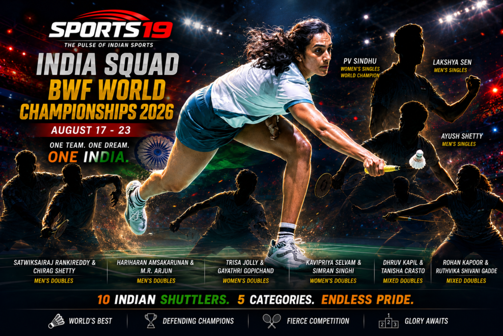 India Announce 10-Member Squad for 2026 BWF World Championships Led by PV Sindhu PV Sindhu leads India's challenge at the BWF World Championships 2026 alongside Lakshya Sen, Satwiksairaj Rankireddy, Chirag Shetty and other Indian badminton stars