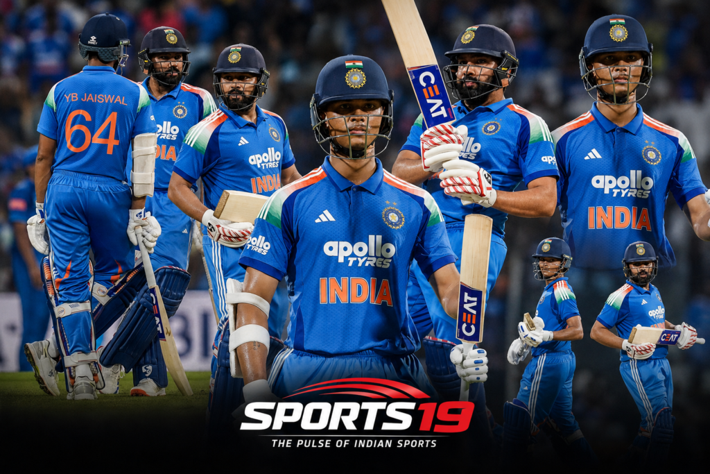 Jaiswal Ton, Rohit Fifty Power India Over Afghanistan Yashasvi Jaiswal and Rohit Sharma celebrate during India's dominant nine-wicket victory over Afghanistan.