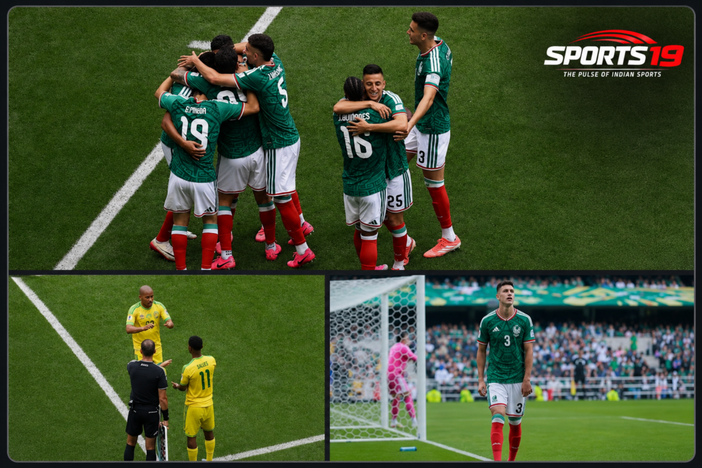 Mexico vs South Africa: El Tri Secure Dominant 2-0 Victory in FIFA World Cup 2026 Opener Mexico players celebrate after defeating South Africa 2-0 in their FIFA World Cup 2026 Group A match at Mexico City Stadium.