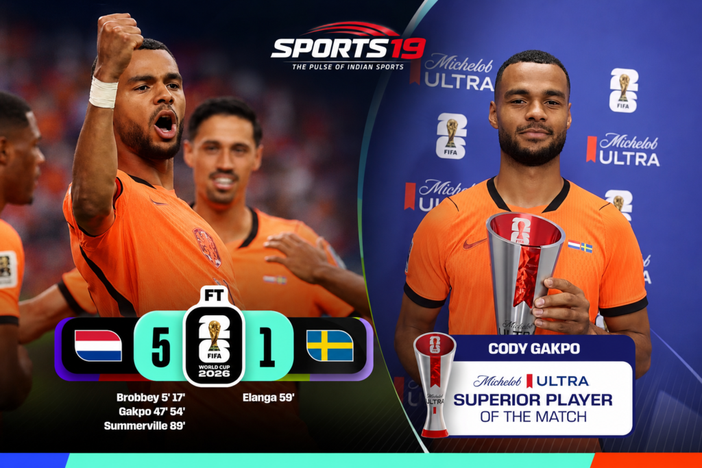 Netherlands Hit Sweden for Five in Group F Statement Cody Gakpo celebrates after helping the Netherlands defeat Sweden 5-1 in a FIFA World Cup 2026 Group F match in Houston.