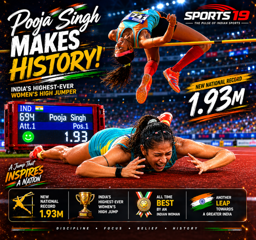 Pooja Singh clears 1.93m to win gold and break Indian national high jump record at Asian U20 Athletics Championships 2026