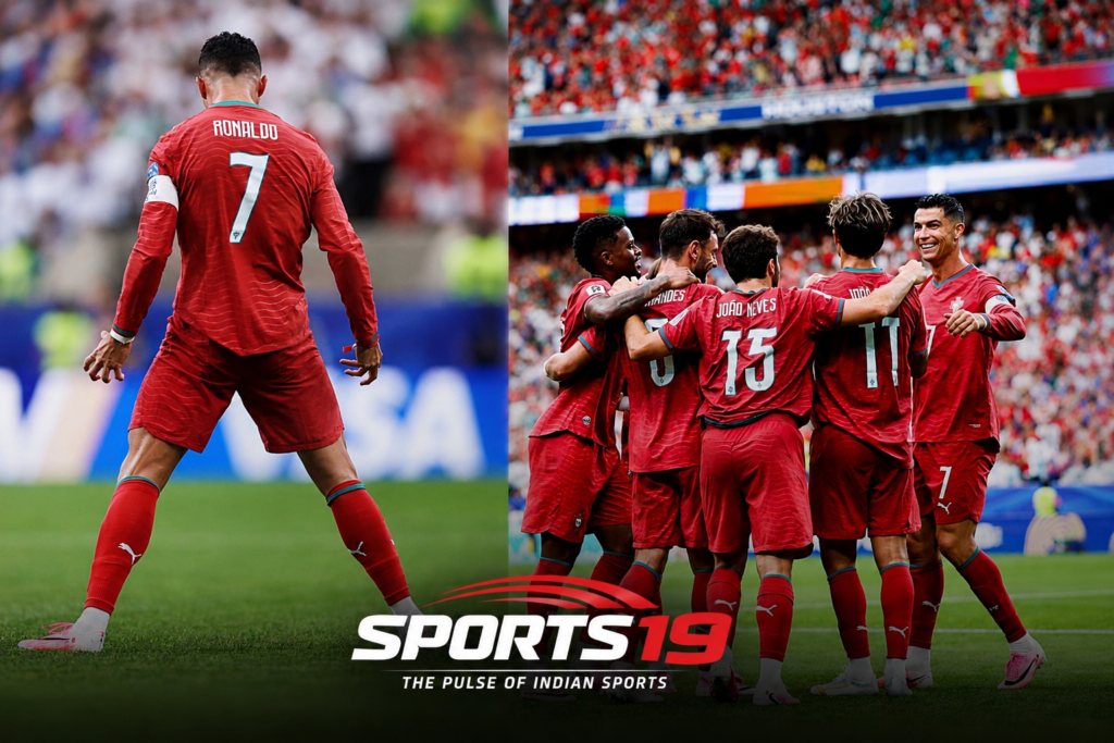 Cristiano Ronaldo celebrates as Portugal defeat Uzbekistan 5-0 in a FIFA World Cup 2026 Group K match.