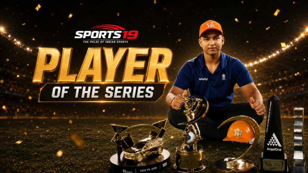 Vaibhav Suryavanshi receives multiple IPL 2026 awards including Orange Cap, MVP, Emerging Player and Player of the Tournament after scoring 776 runs and 72 sixes.